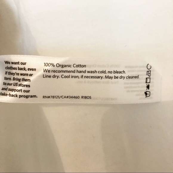 Eileen Fisher White Button 100% Organic Cotton - Picture 6 of 7